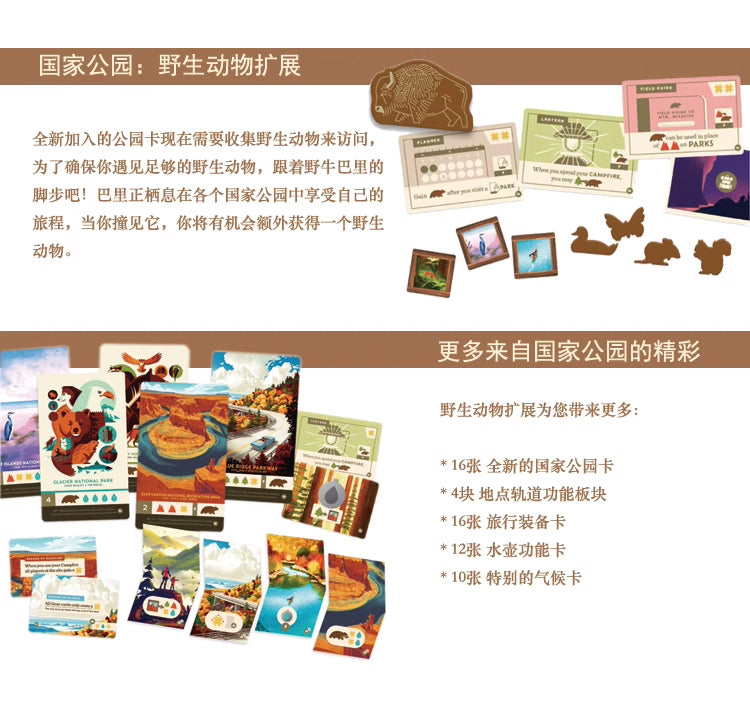 國家公園:野生動物擴充 PARKS: Wildlife(繁中版) - Boardgamefever