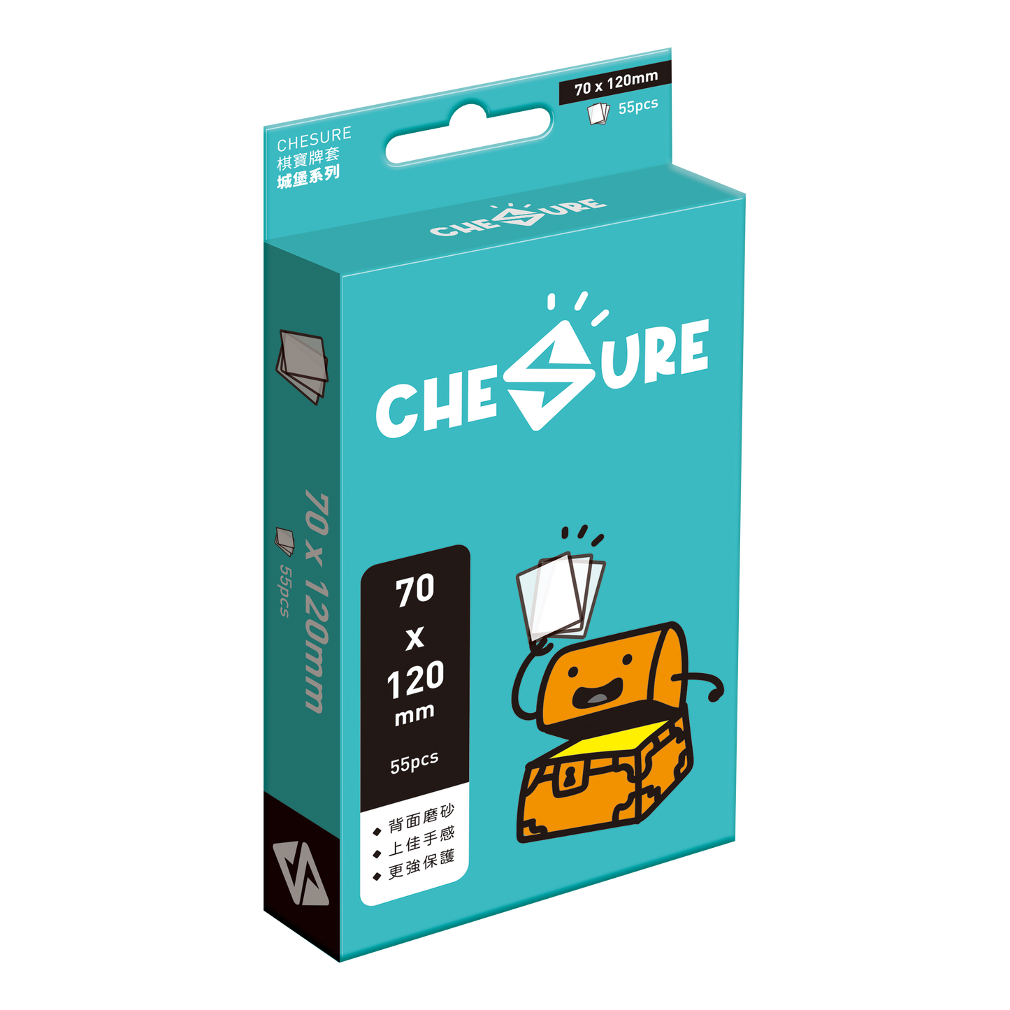 (70x120mm)棋寶牌套-城堡(繁) 厚卡套 磨砂 55pcs /CHESURE Sleeves Rook