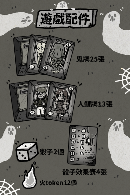 HAUNTED 一個可愛微恐漫畫風格的桌遊