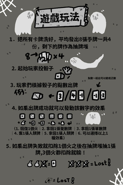 HAUNTED 一個可愛微恐漫畫風格的桌遊