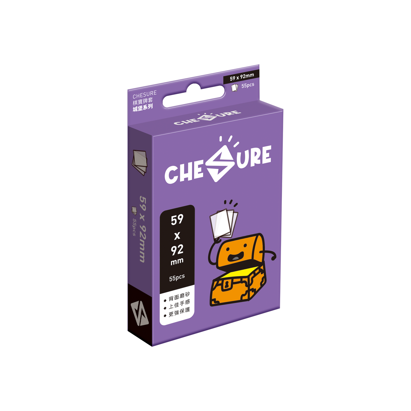 (59x92mm)棋寶牌套-城堡(繁) 厚卡套 磨砂 55pcs/CHESURE Sleeves Rook