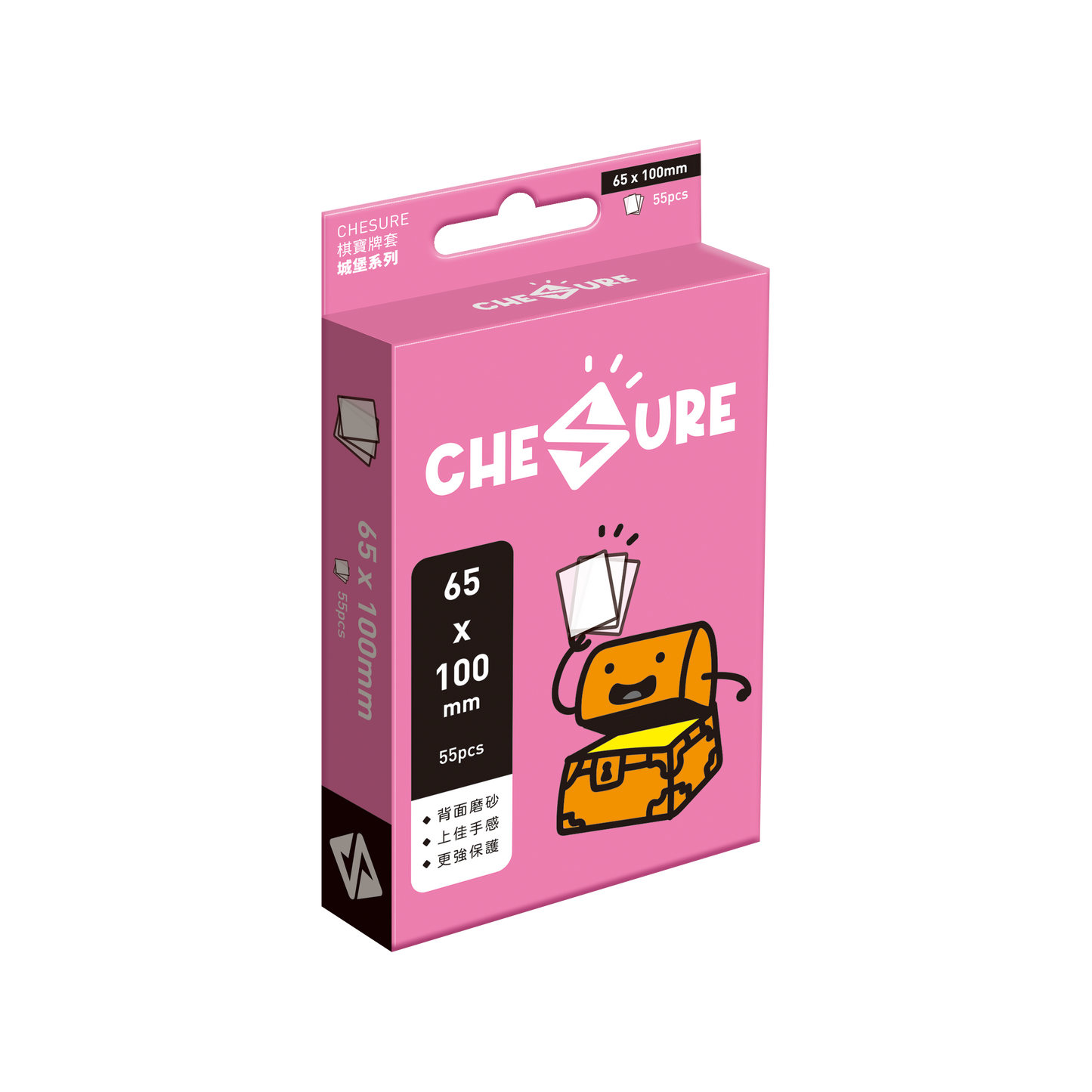 (65x100mm)棋寶牌套-城堡(繁) 厚卡套 磨砂 55pcs/Chesure Sleeves Rook