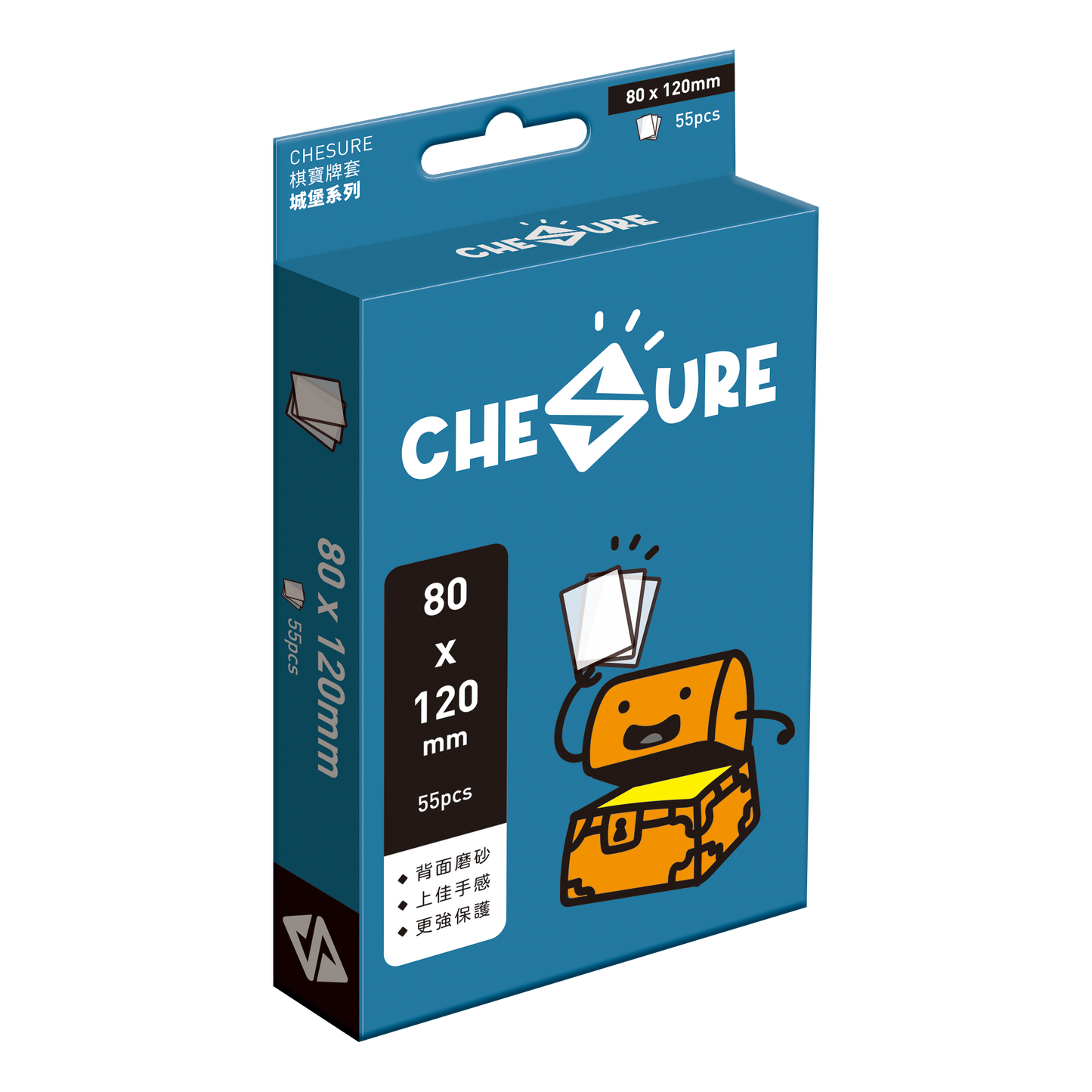 (80x120mm)棋寶牌套-城堡(繁) 厚卡套 磨砂 55pcs /CHESURE Sleeves Rook