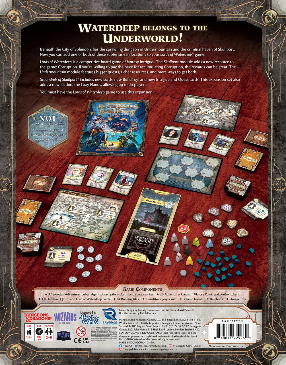 (預訂)Lords of Waterdeep + Scoundrels of Skullport(2026 Edition)