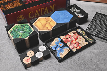 烏鴉盒子-卡坦島+雙擴充 Catan 桌遊收納盒