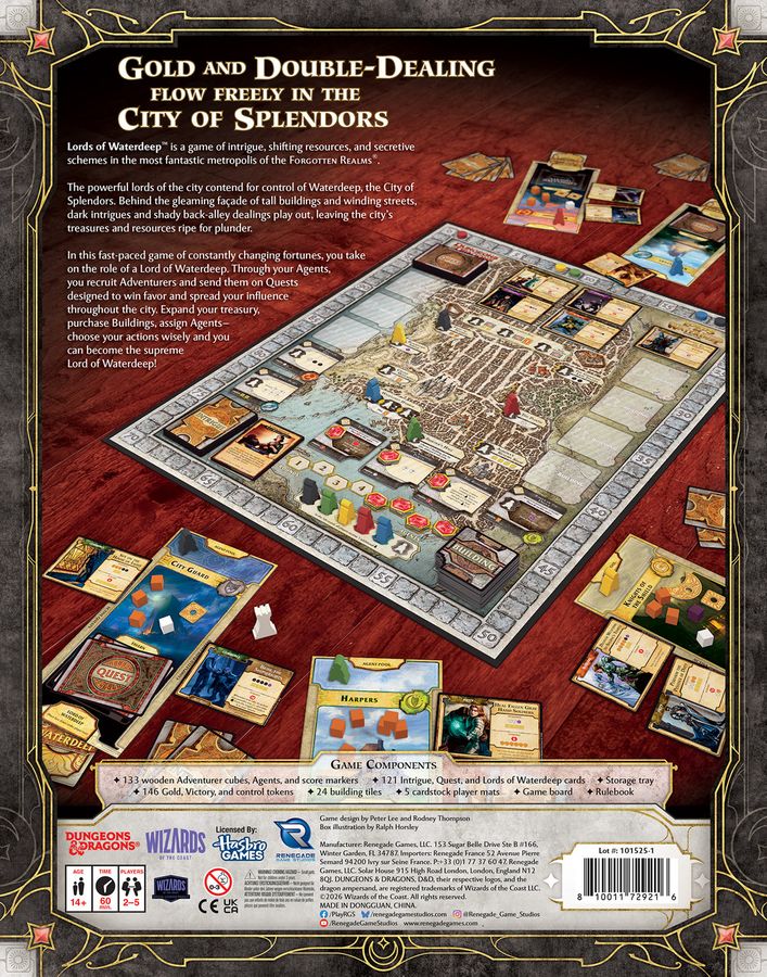 (預訂)Lords of Waterdeep + Scoundrels of Skullport(2026 Edition)