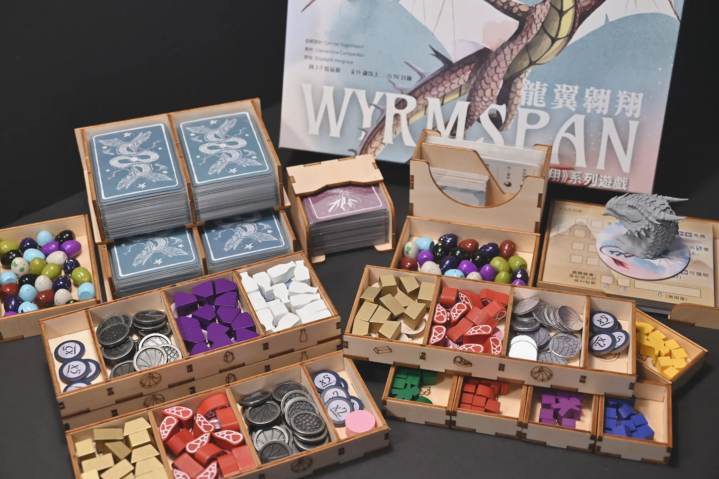 烏鴉盒子-龍翼翱翔 Wyrmspan 桌遊收納盒+起始玩家模型 - Boardgamefever