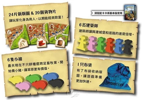 卡卡頌2.0小豬與建築師擴充 - 中文版 - Boardgamefever